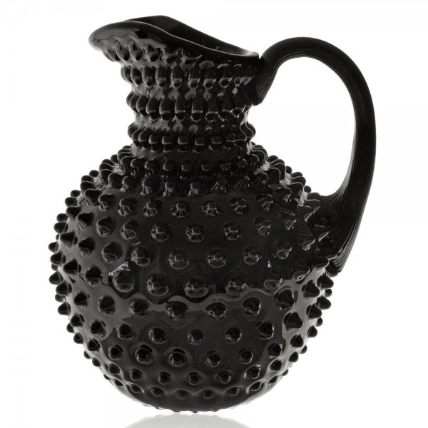 Hobnail Jug Black carafe (2000ml) by Klimchi Studio