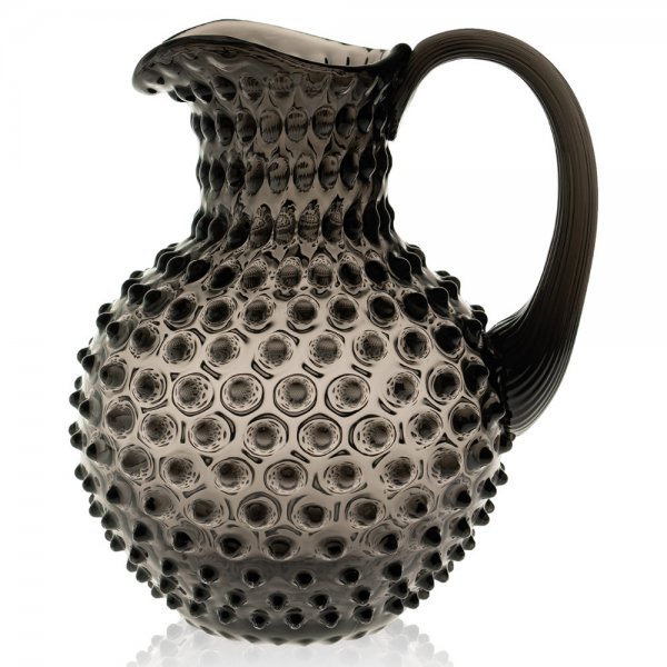 Hobnail Jug Black Smoke Carafe (2000ml) Klimchi Studio