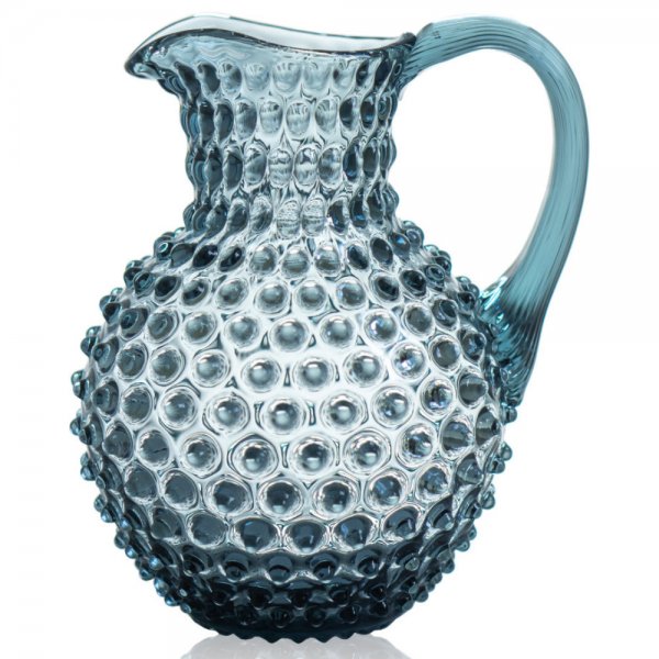 Carafe Hobnail Jug Misty Blue (2000ml) Klimchi Studio