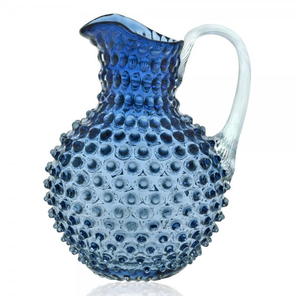 Carafe Hobnail Jug Underlay Blue Smoke Klimchi Studio