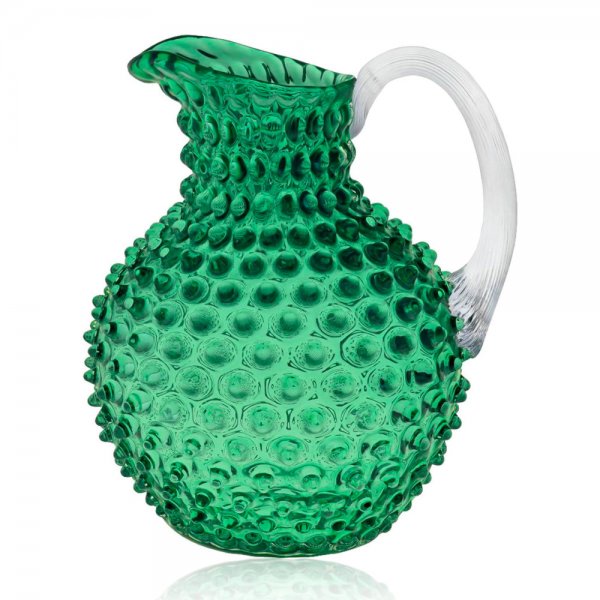 Carafe Hobnail Jug Underlay Dark Green Klimchi Studio