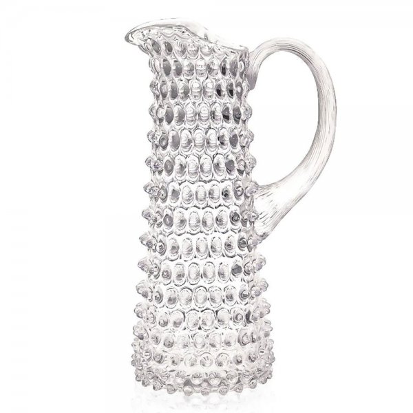 Hobnail Tall Crystal Transparent Carafe by Klimchi Studio