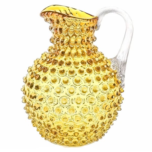 Carafe Hobnail Underlay Amber Orange by Klimchi Studio