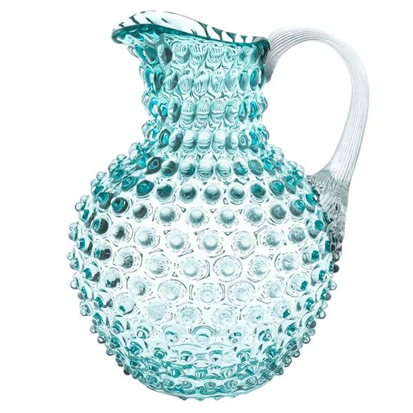 Carafe Hobnail Underlay Aquamarine 2L Klimchi Studio
