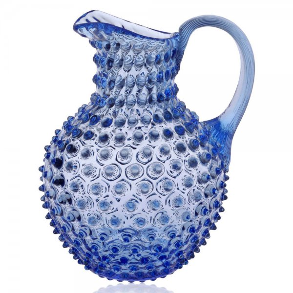 Carafe Hobnail Underlay Blue Smoke 2L Klimchi Studio