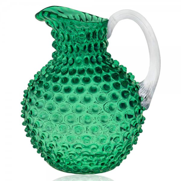 Carafe Hobnail Underlay Dark Green 2L Klimchi Studio