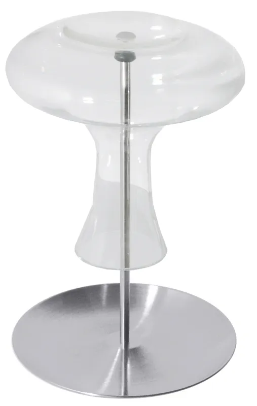 Decanter stand, stainless steel, plastic cap, diameter: 22.5 cm, height: 32 cm