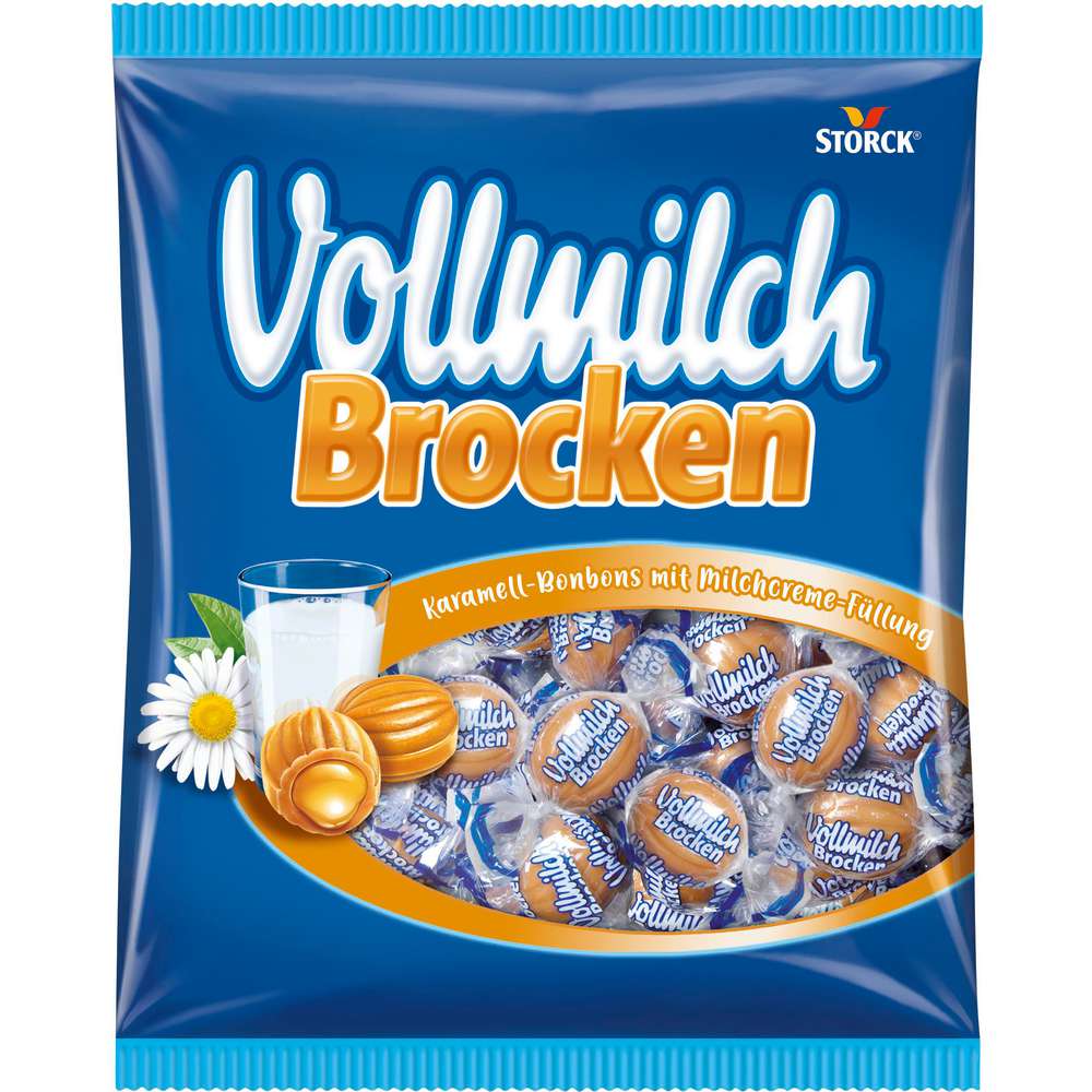 Storck Caramel candies, milk chocolate chunks 750g