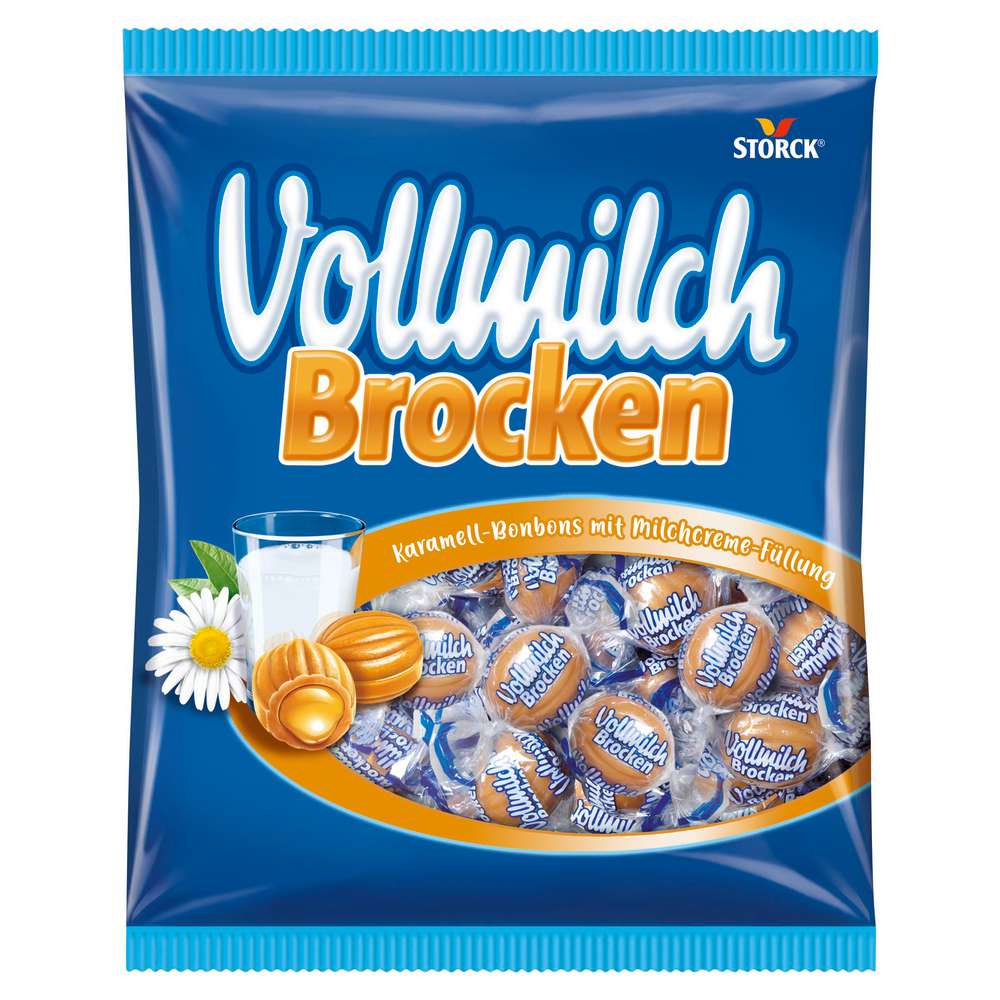 Storck Caramel candies, milk chocolate chunks 325g