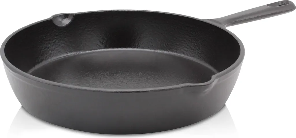 Karl Krueger Karl Krüger 80028 Krüger Cast Iron Pan Toledo with Pouring Spout - Enamelled - Black - 28 cm