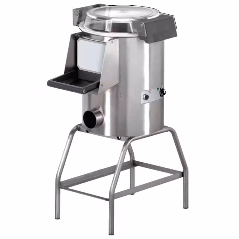 Potato peeler, production capacity 60 kg/hr, with stand - 520x700x1010 mm - 370 W 230/1V - 17005FPP Eurast