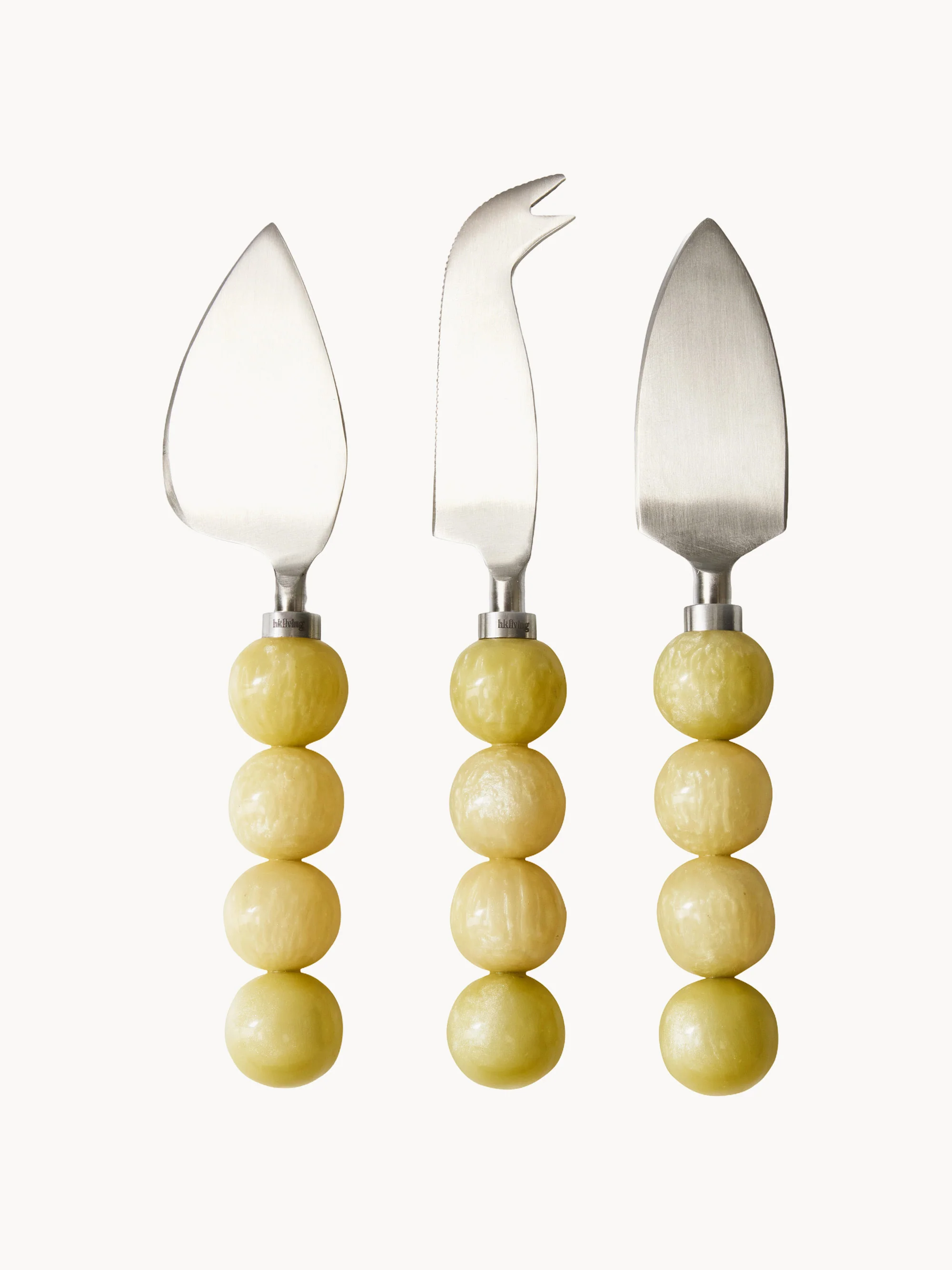 HKliving Muriel stainless steel cheese knives, set of 3