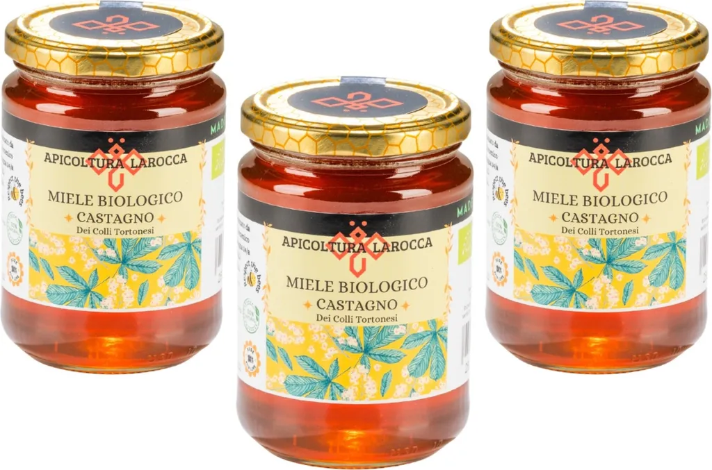 Win2Win Tech Chestnut Honey, 3 x 500g, 100% Italian, unpasteurized, natural and raw, artisanal, pure raw honey. MADE IN ITALY, 3 x 500g
