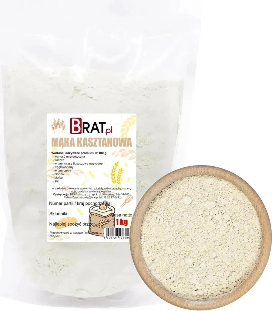 BRAT.PL Chestnut flour 1kg 1000g