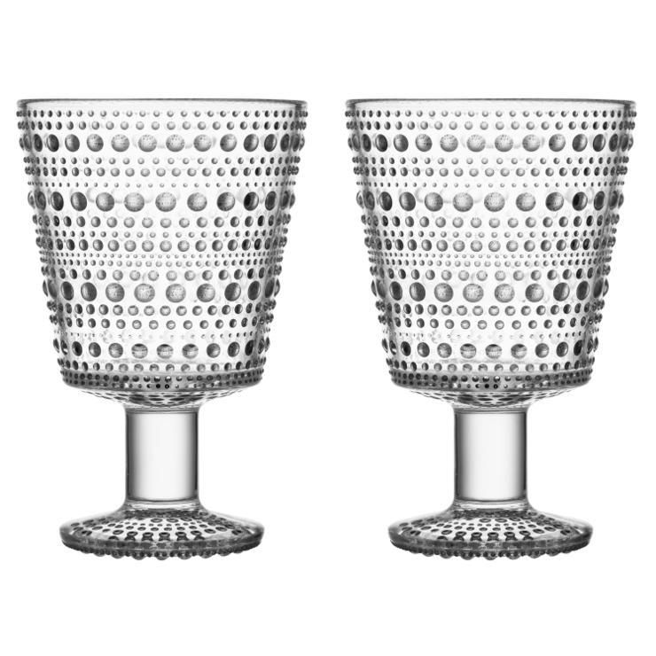 Iittala Kastehelmi Drinking Glass With Foot 26 Cl 2-Pack