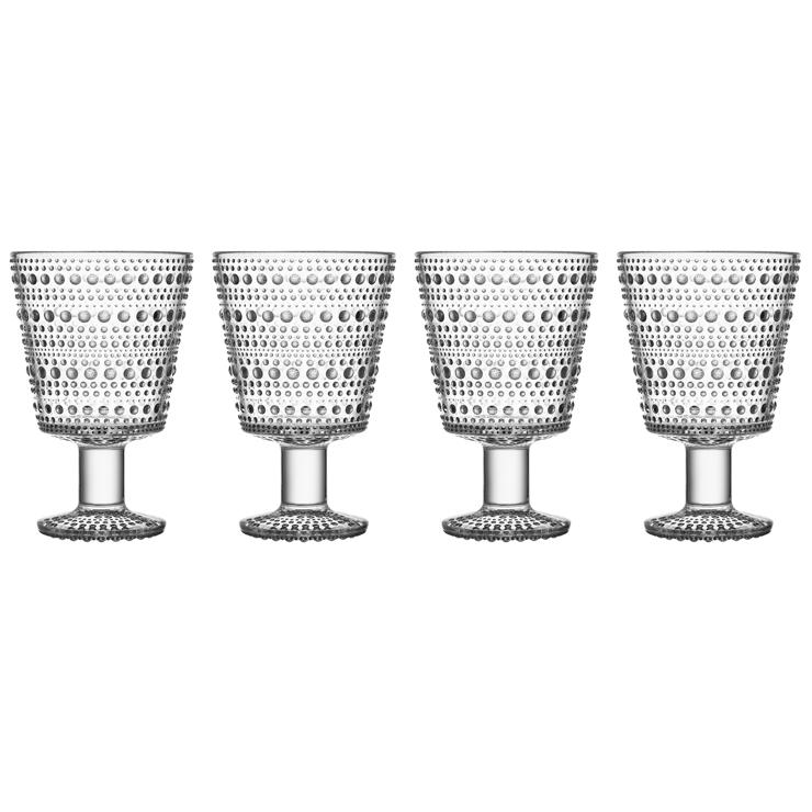 Iittala Kastehelmi Water Glass Of 4 Feet On 26Cl Pack