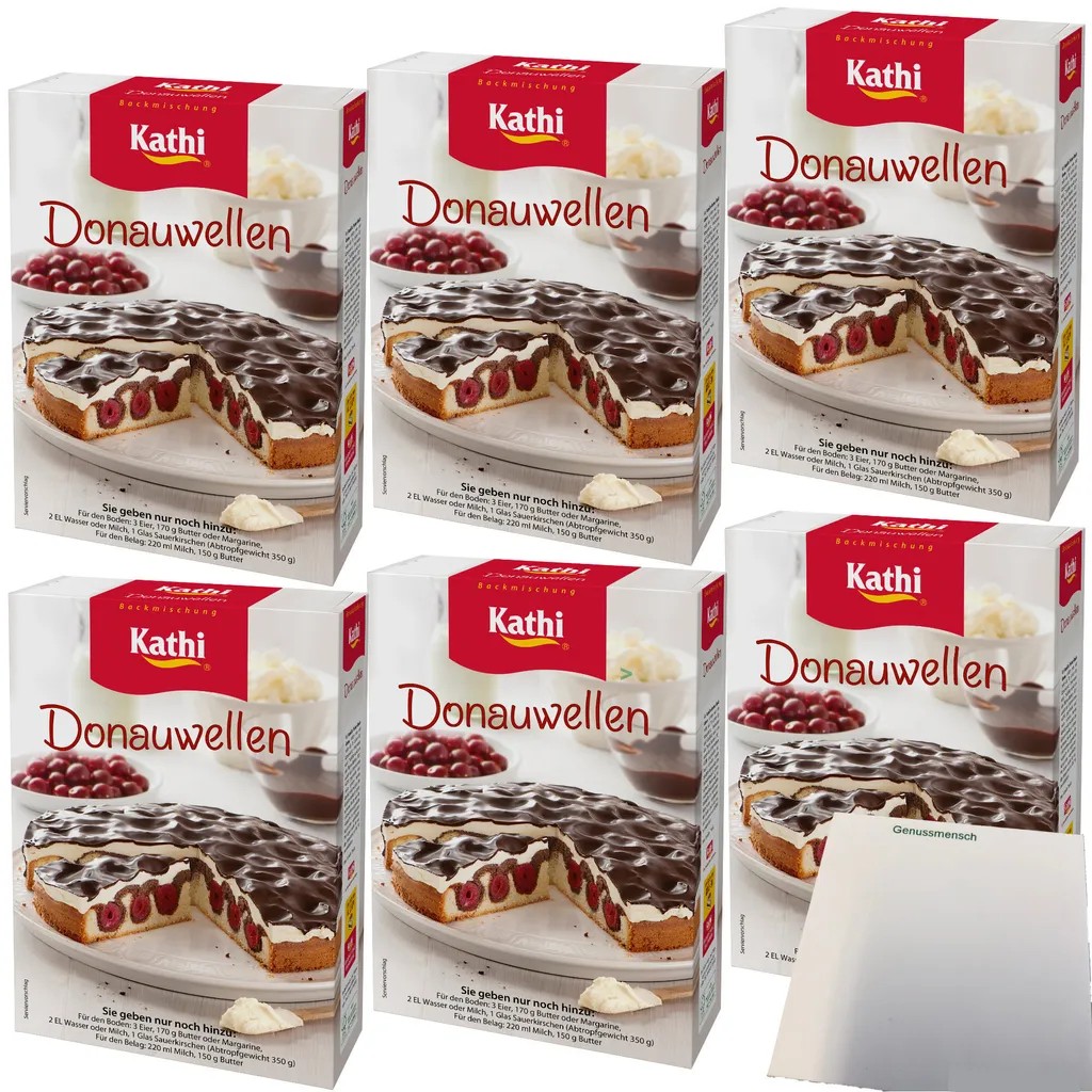 Kathi baking mix for Danube waves 6-pack (6x490g pack) + usy block