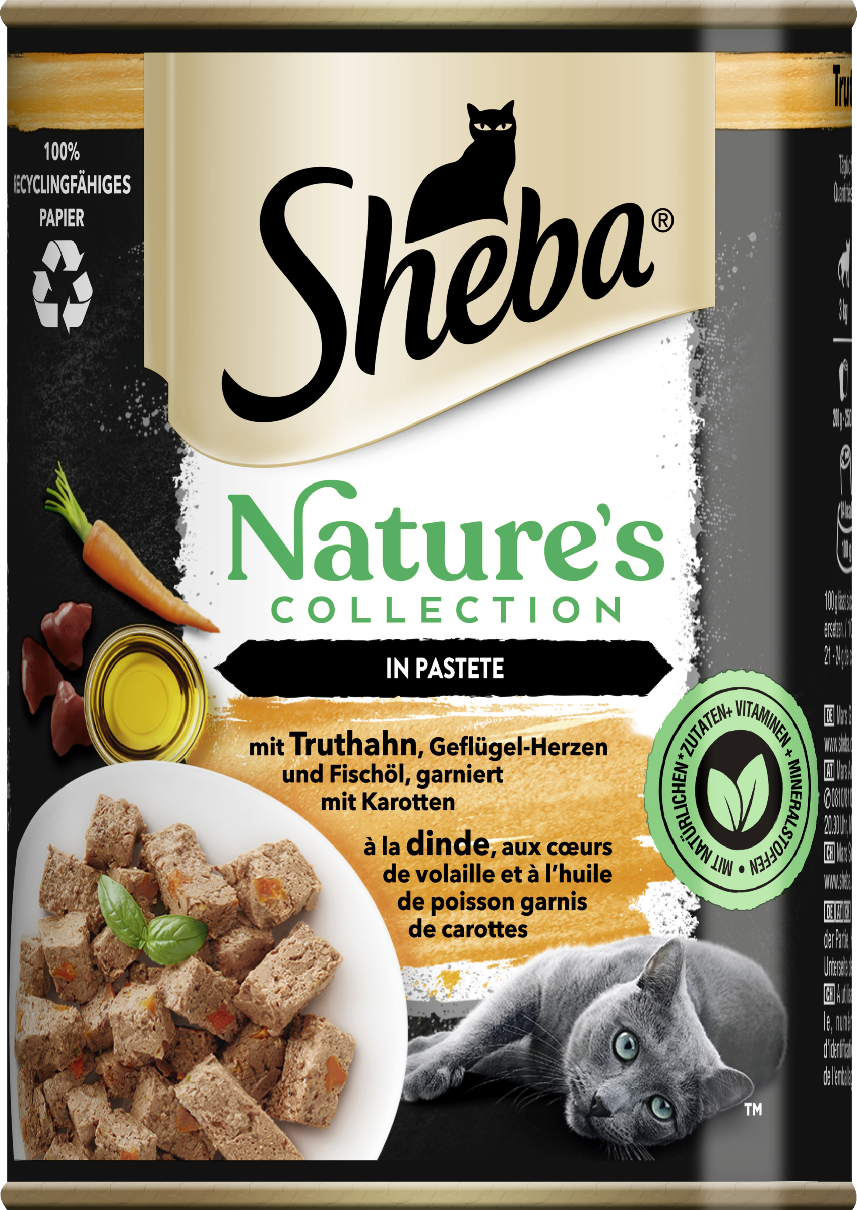 Sheba Cat wet food nature collection in Pastete with poultry