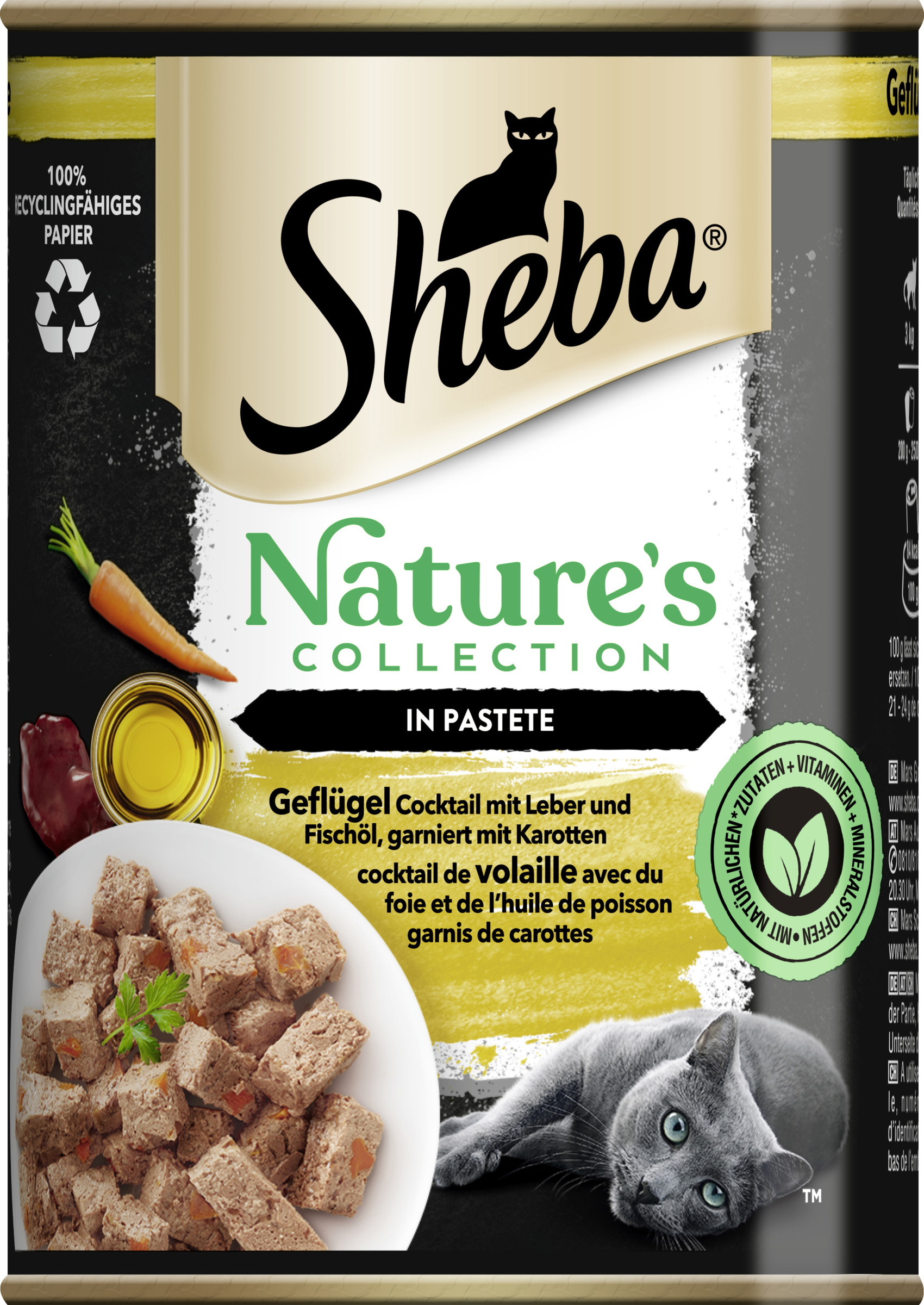 Sheba Cat wet food nature collection in Pastete with poultry