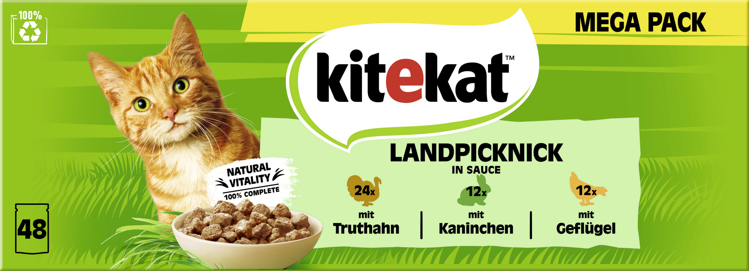 Kitekat Wet cat food portion bag country picnic in sauce
