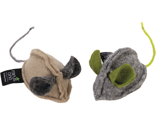 Cat toy beeztees Minus one mouse Luca gray green 8 x 5 x 4 cm