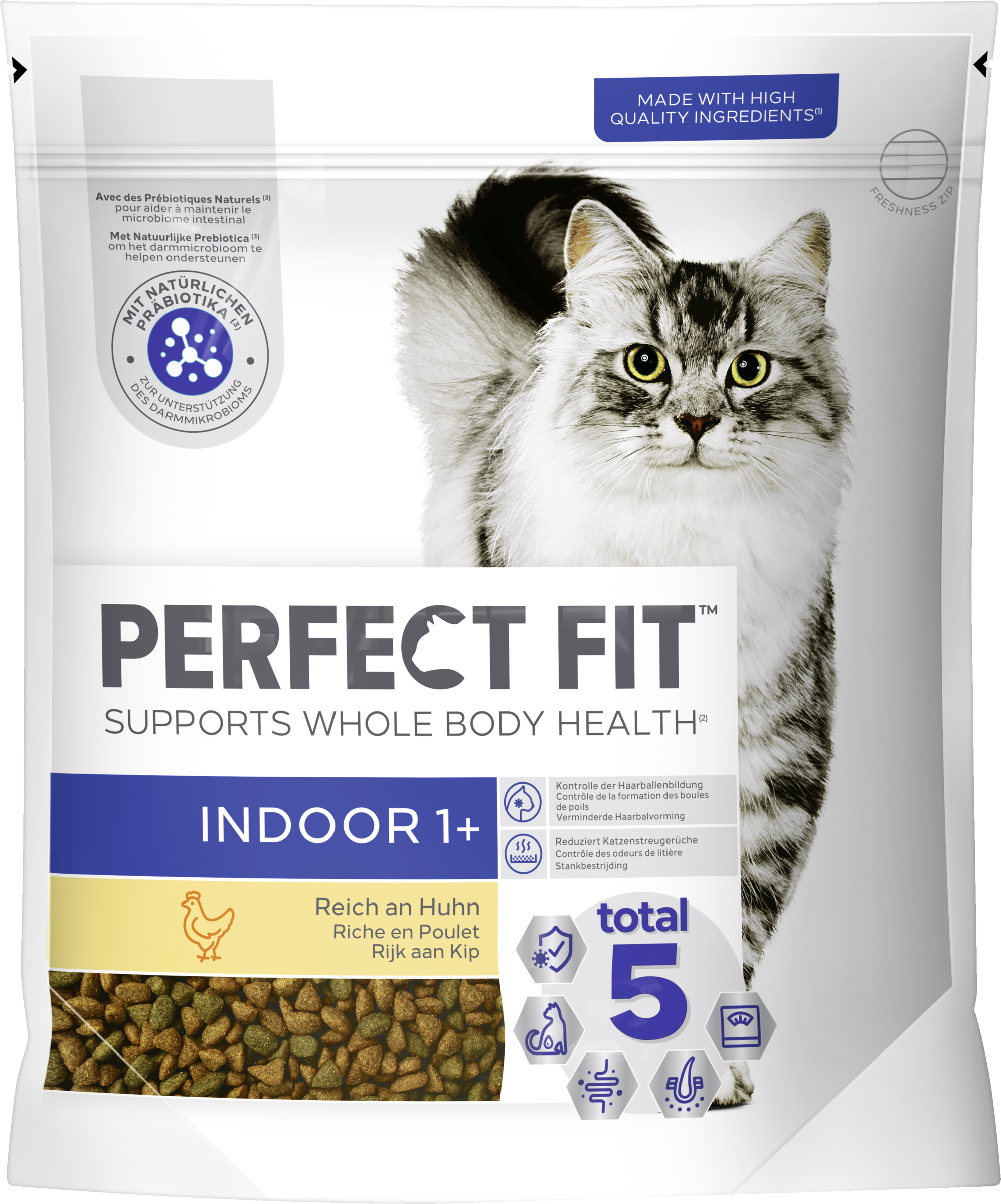 Perfect Fit Cat dry food indoor 1+ with chicken