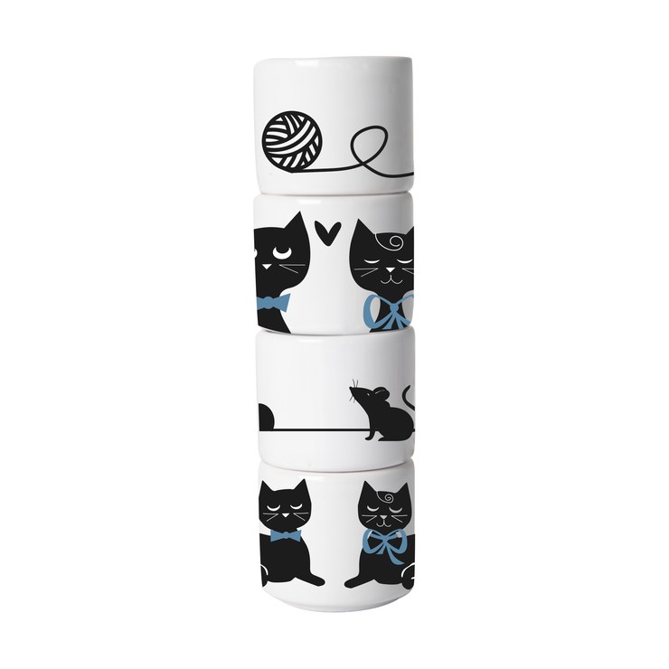 Pluto Design Cat family egg cups 4 parts
