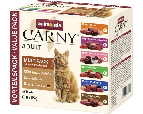 Wet cat food animonda Carny Adult Multipack 8x85 g