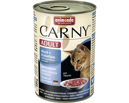Wet cat food animonda Carny Adult beef & cod & parsley roots 400 g