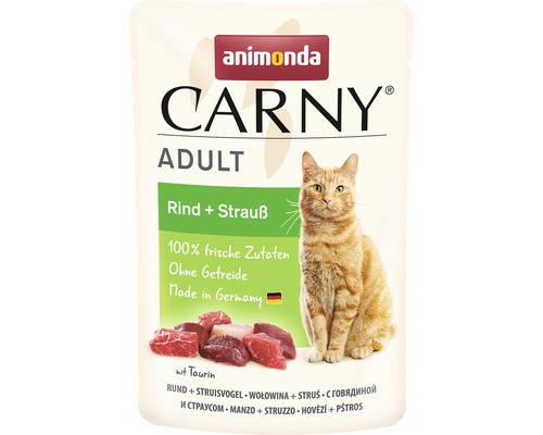 Wet cat food animonda Carny Adult Beef & Ostrich 85 g