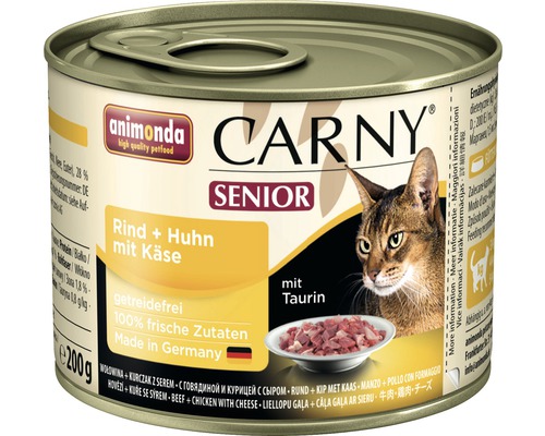 Wet cat food animonda Carny Senior beef, chicken with cheese 200 g