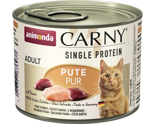Wet cat food animonda CARNY Single Pure Turkey 200 g