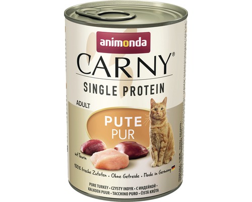 Wet cat food animonda CARNY Single Pure Turkey 400 g