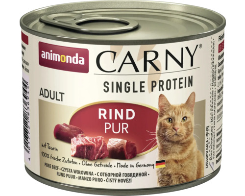 Wet cat food animonda CARNY Single pure beef 200 g