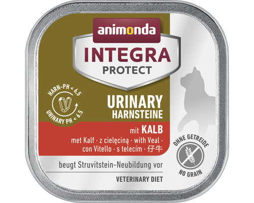Wet cat food animonda Integra Protect Urinary Struvit Calf 1 pack 16x100 g