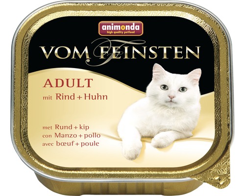 Wet cat food animonda from the finest adult with beef + chicken 100 g