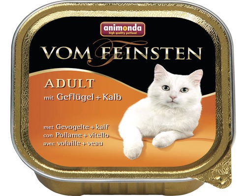 Wet cat food animonda from the finest poultry & veal 100 g