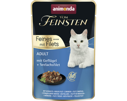 Cat food wet animonda at its best with poultry & pollock fillet 85 g