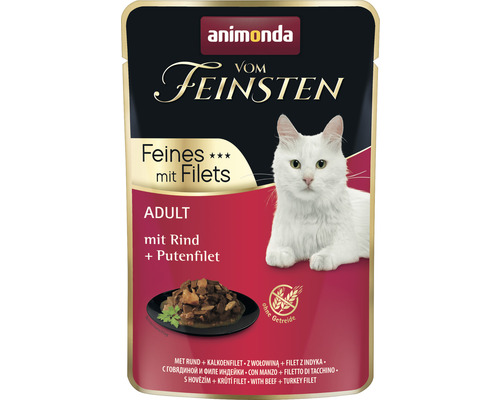 Cat food wet animonda at its best with beef and turkey fillet 85 g