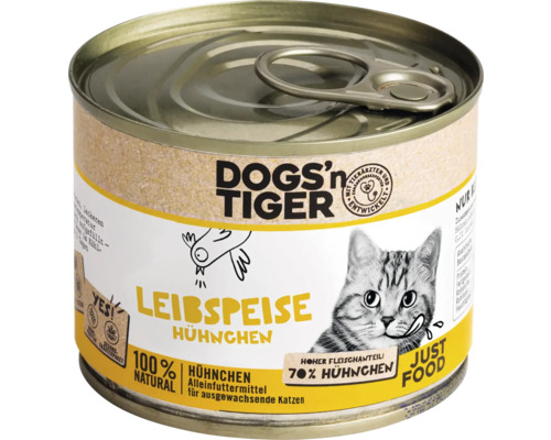 DOGS'n TIGER wet cat food, chicken flavor, 200g, no sugar, no grains and no artificial flavorings, colors and preservatives