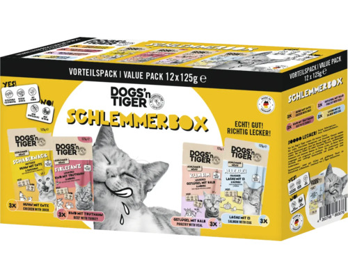 DOGS'n TIGER wet cat food gourmet box 1.5 kg no sugar, no grain and no artificial flavorings, colors and preservatives