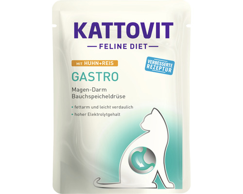 Hornbach Wet cat food KATTOVIT Gastro Chicken & Rice 85 g