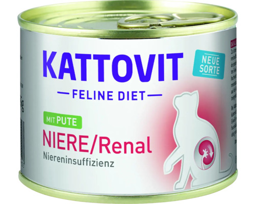 Wet cat food Kattovit Kidney/Renal with turkey 185 g