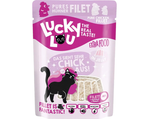 Hornbach Wet cat food Lucky Lou Extrafood chicken fillet in jelly 70g pouch bag