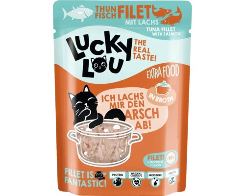 Hornbach Wet cat food Lucky Lou Extrafood tuna and salmon in broth 70g pouch bag