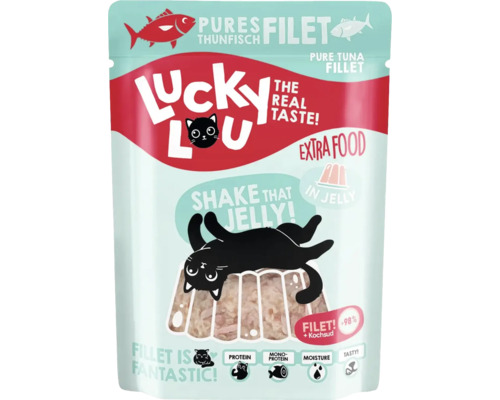 Hornbach Wet cat food Lucky Lou Extrafood tuna fillet in jelly 70g pouch bag