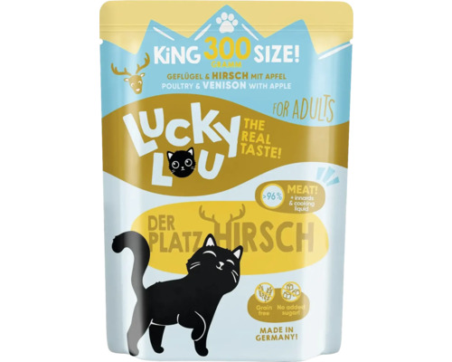 Hornbach Wet cat food Lucky Lou Lifestage Adult Poultry & Deer 300 g