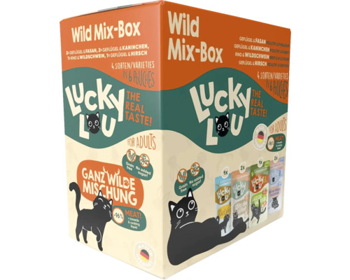 Hornbach Wet cat food Lucky Lou Lifestage Adult Tasty-Mix 6 x 125 g trial mix