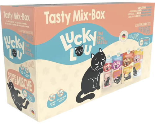Hornbach Wet cat food Lucky Lou Lifestage Adult Wild Mix 12 x 125 g trial mix