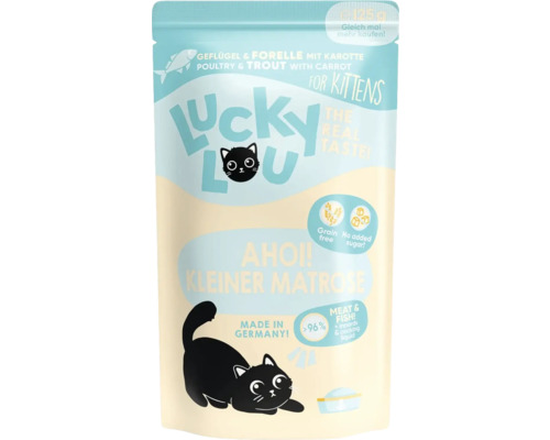 Hornbach Wet cat food Lucky Lou Lifestage Kitten Gefl. & trout 125 g